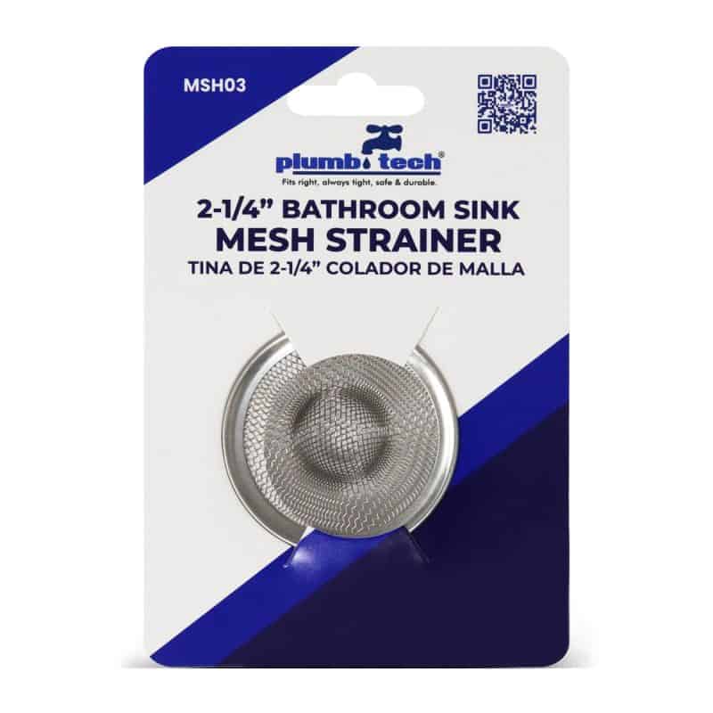 bathroom sink mesh strainer top view stainless steel