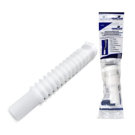 1-1/2 x 12 inch flexible slip joint extension drain pipe