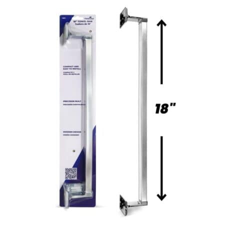 18 inch bathroom towel bar wall mount chrome