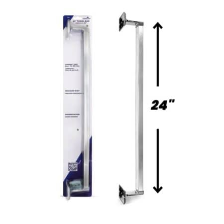 24 inch bathroom towel bar wall mount chrome