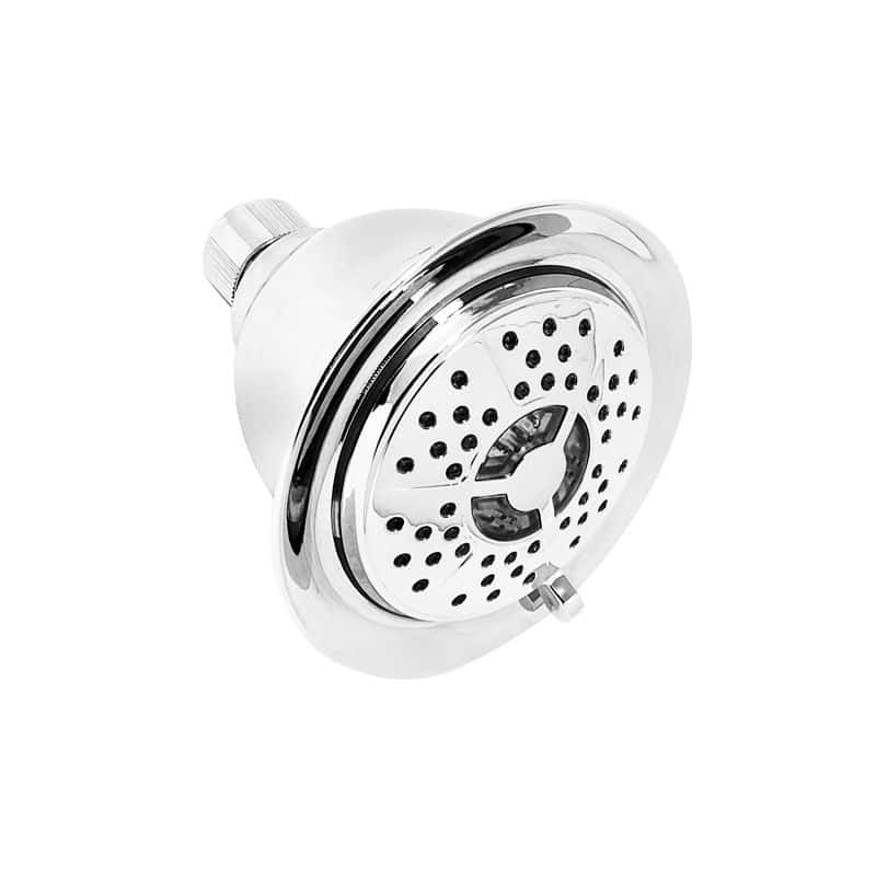 3 Color LED Water Temperature Shower Head 4 Function 1.8 GPM provides safe showering with color changing LED display