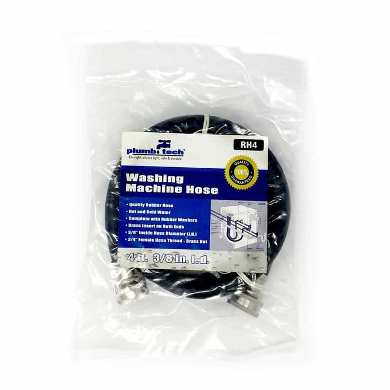 4' Rubber Washing Machine Hose - Pack of 12 - Image 2