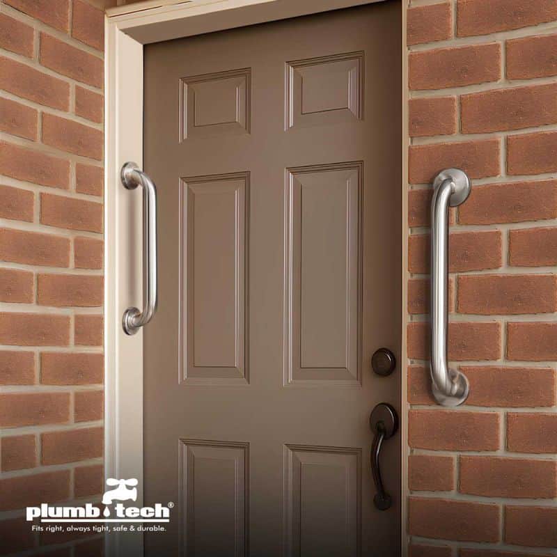 12 inch ADA grab bar polished stainless steel concealed screws