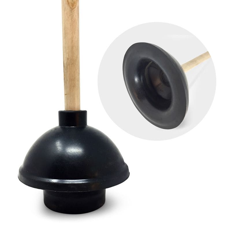 toilet plunger 19 inch wood handle grip