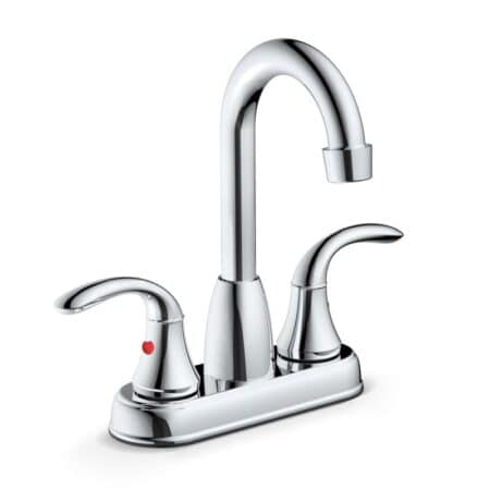 2 lever gooseneck bar faucet ensures precise control, efficient water use, and stylish design for modern bar and prep areas.