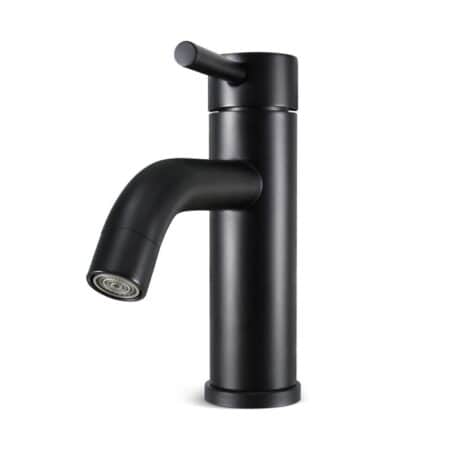 Install single handle basin bathroom faucet matte black for elegant look, smooth operation, and efficient 1.2 GPM water usage.