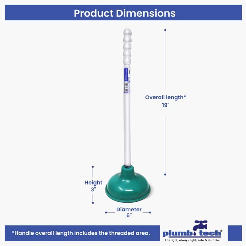 green rubber plunger cup 6 inch drain cleaning