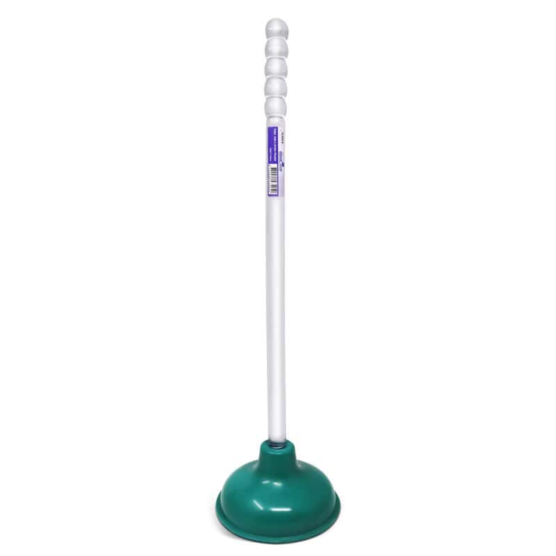 sink tub plunger green rubber cup 6 inch clear handle