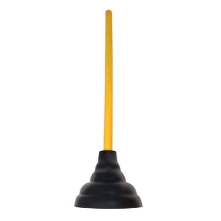 heavy duty toilet plunger ridged cup flange wood handle