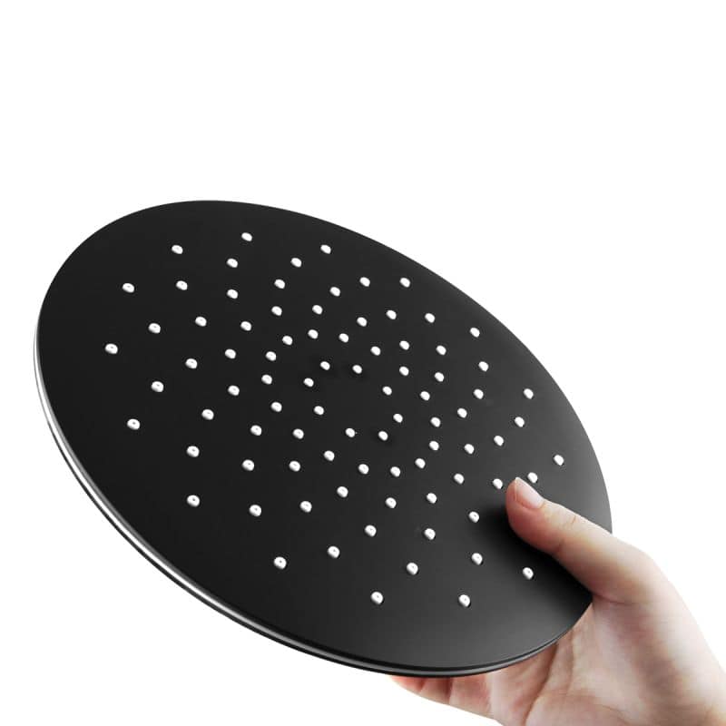 ultra thin rain shower head modern design matte black