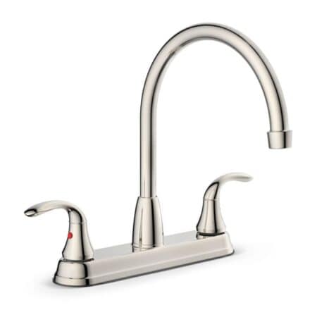 2 lever gooseneck kitchen faucet ensures precise water control, efficient flow, and modern style for contemporary kitchens