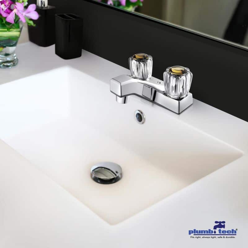 2 Handle Lavatory Faucet Non-Metallic Chrome – Pack of 6 - Image 2
