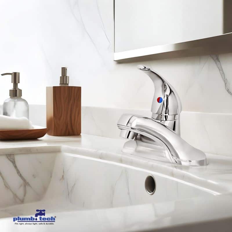 Single Lever Lavatory Faucet Chrome 4 Inch Center – Pack of 12 - Image 2