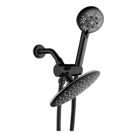 matte black rain shower head combo 8 inch handheld set