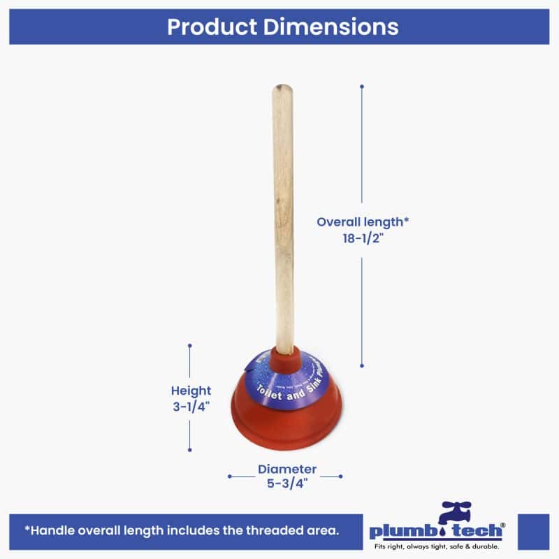 red rubber cup plunger for sink drain