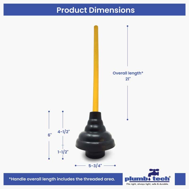 ridged rubber cup toilet plunger heavy duty