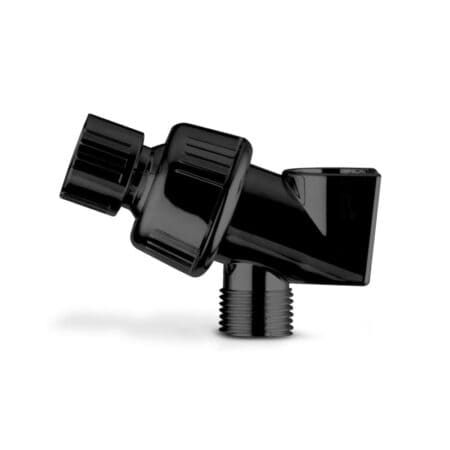 Matte black shower holder adapter provides secure fit, adjustable positioning, and easy installation for most handheld shower heads in bathrooms.