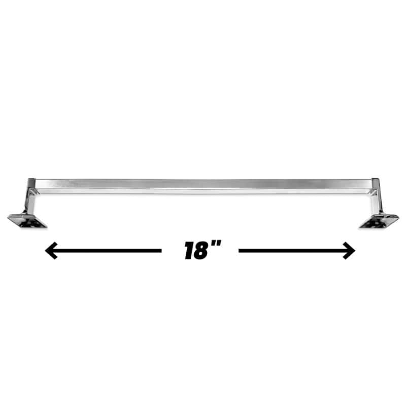 chrome finish towel bar bathroom modern design