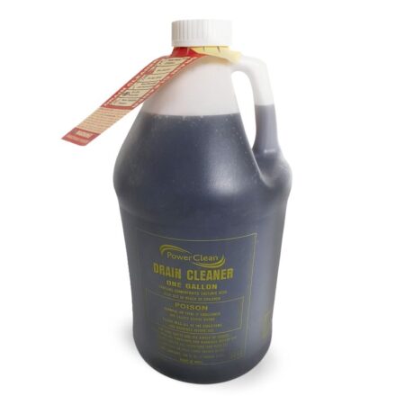 Heavy-duty 1 gallon liquid drain cleaner provides fast and effective drain maintenance for kitchens, bathrooms, and utility areas.