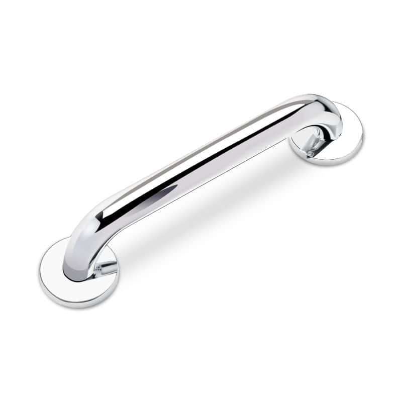 12 inch concealed screw ADA compliant polished stainless steel grab bar ensures reliable stability durable construction.