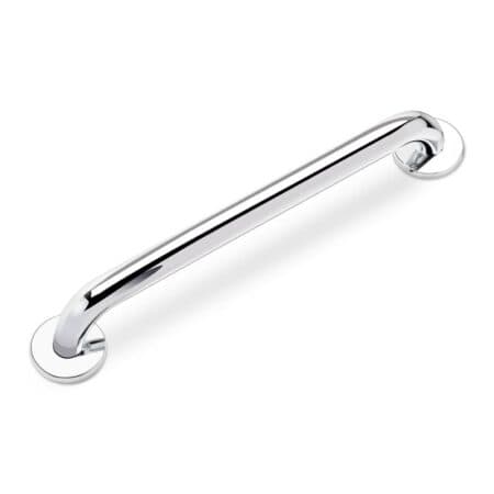 18 inch concealed screw ADA compliant polished stainless steel grab bar by Plumb Tech ensures secure grip.