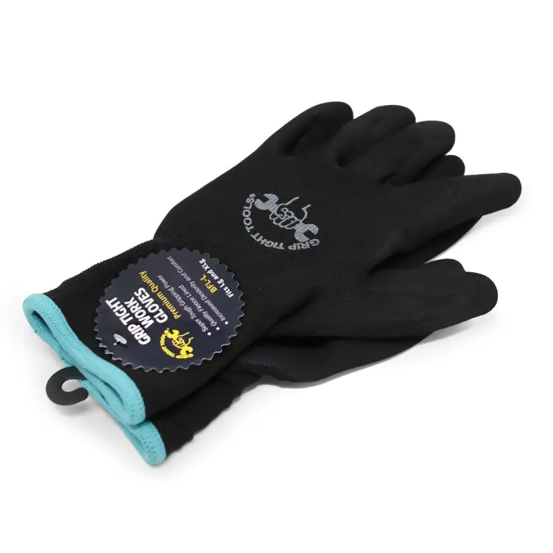 insulated black safety gloves for warehouse work