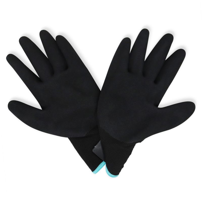 flexible nylon back work gloves close up