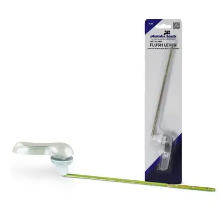 Durable metal arm flush lever offers reliable toilet operation and easy installation for modern and traditional bathroom setups.