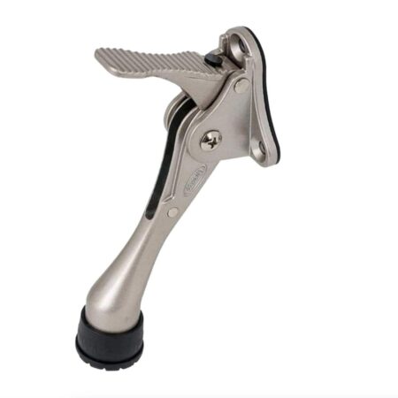 5 In. Brass Plated Commercial Grade Kick Down Doorstop
