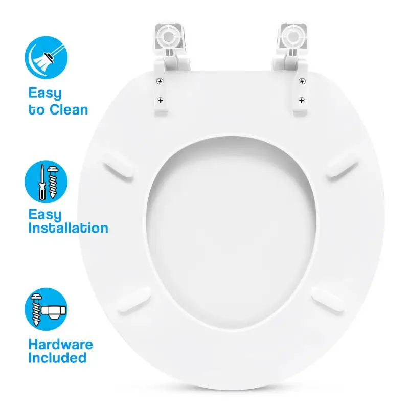 Round White Wood Toilet Seat – Pack of 6 - Image 4