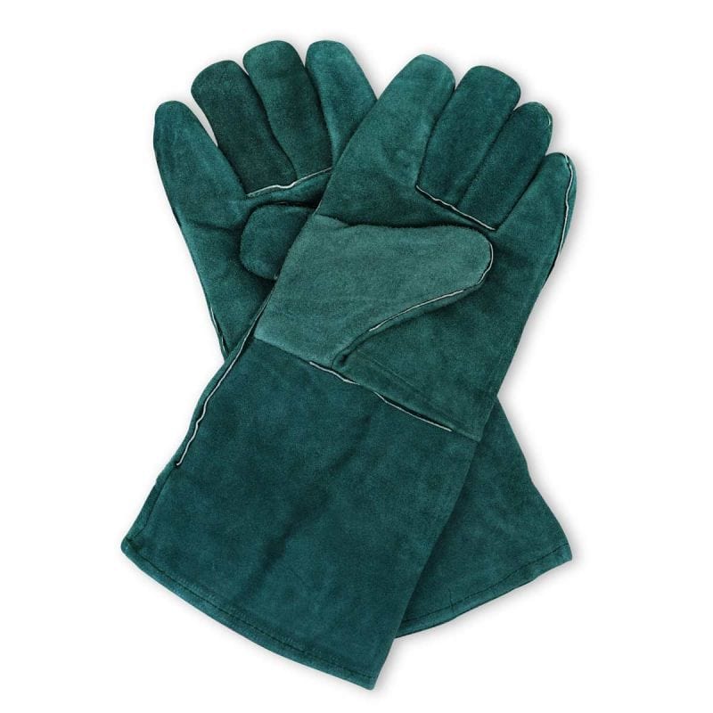 Premium split leather welding gloves with reinforced palm and heat protection
