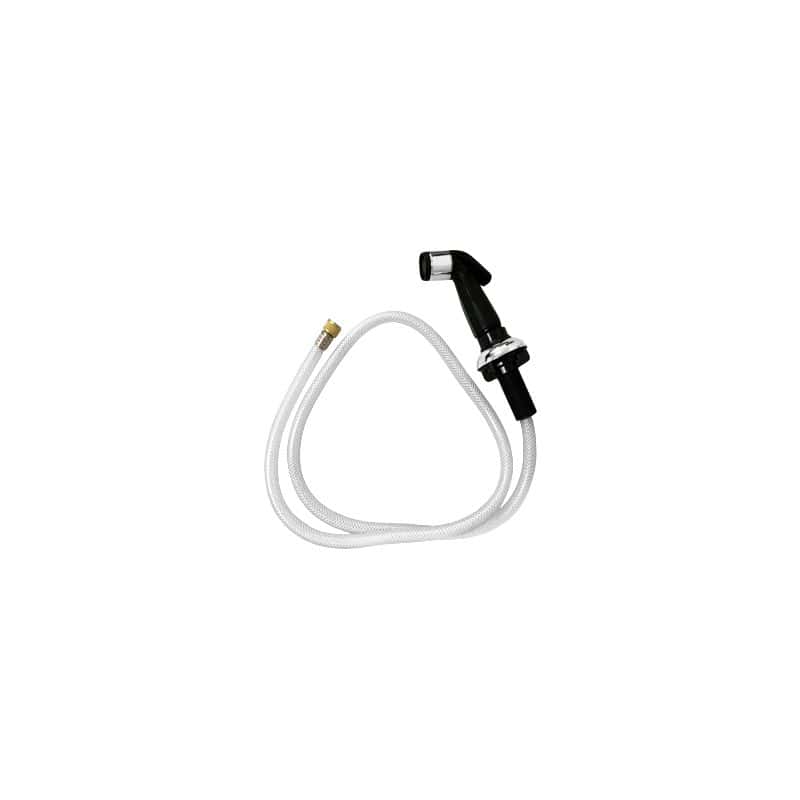 Kitchen faucet sprayer head and hose offers easy installation flexible hose design and consistent water spray performance.