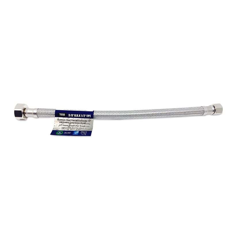 Toilet Supply Line Connector 12 Inch 3/8 OD x 7/8 BC Nut – Pack of 48 - Image 3