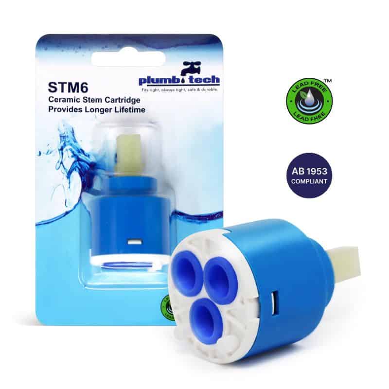Gerber style ceramic faucet cartridge provides precise water control strong ceramic build and reliable performance for kitchen and bathroom faucets.