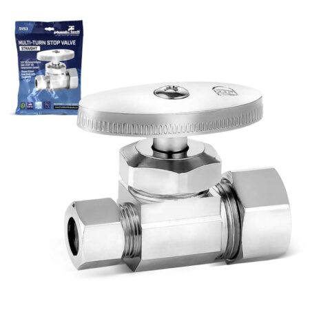 Reliable plumbing stop valve ideal for sinks, toilets, faucets, and water supply line installations with easy multi-turn control.