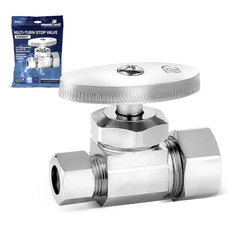 Reliable plumbing stop valve ideal for sinks, toilets, faucets, and water supply line installations with easy multi-turn control.