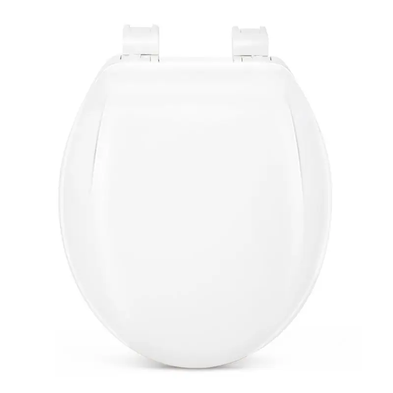 Premium Plastic Toilet Seat for Round Bowls 16-1/2 Inch White – Pack of 6 - Image 3