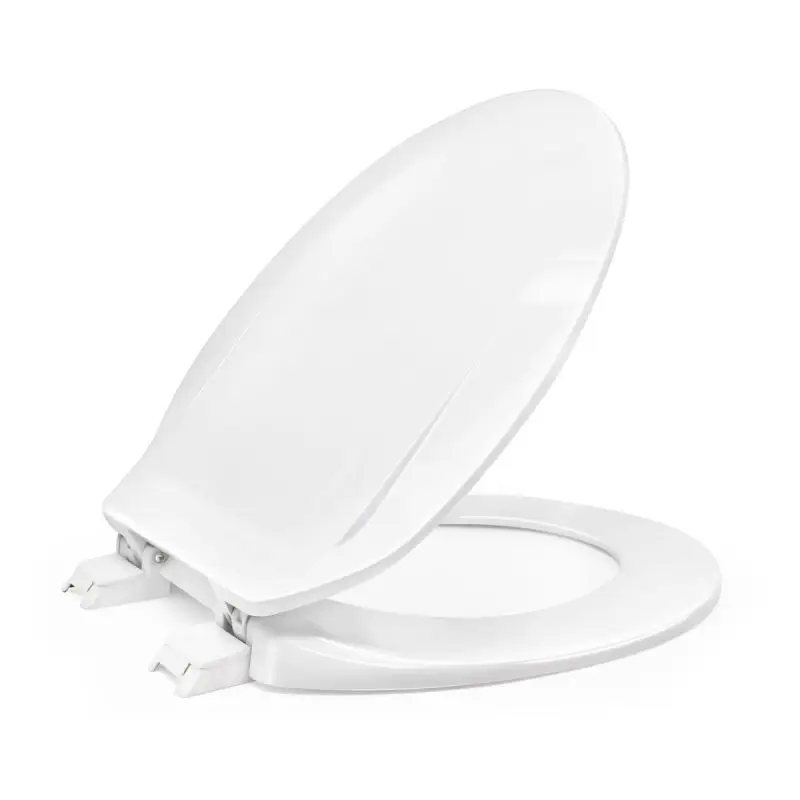 Premium Plastic Toilet Seat for Round Bowls 16-1/2 Inch White – Pack of 6 - Image 4