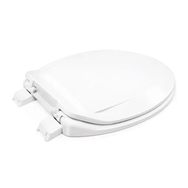 Premium Plastic Toilet Seat for Round Bowls 16-1/2 Inch White – Pack of 6 - Image 5