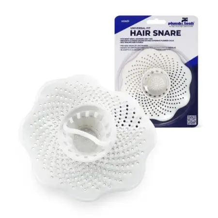 Universal fit hair snare offers convenient cleaning, universal compatibility, and dependable clog prevention for showers and bathtubs.