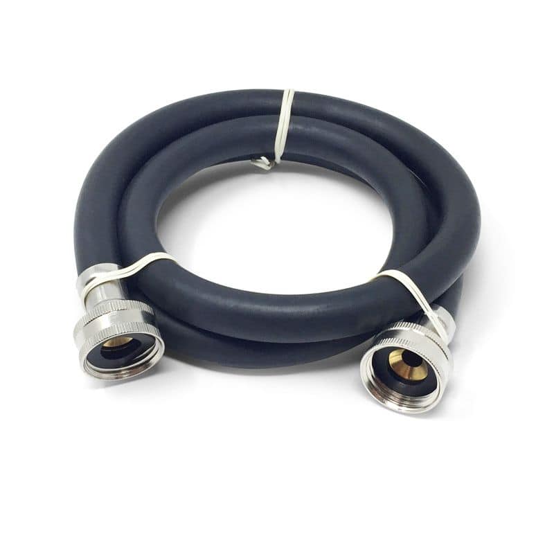 12 foot rubber washing machine hose ensures durability flexible handling secure connection.