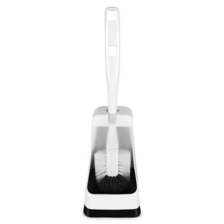 Toilet bowl brushes and caddy ensure dependable bathroom cleaning organized storage.