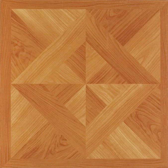 Self Adhesive Light Oak Diamond Parquet Vinyl Floor Tiles 12x12