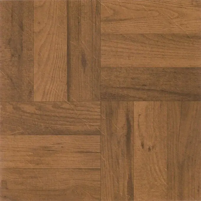 Nexus 3 Finger Medium Oak Parquet Peel and Stick Vinyl Floor Tiles 12x12 Inch
