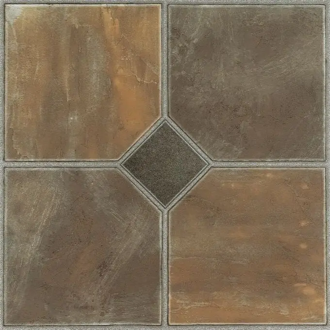 Nexus Rustic Slate Peel and Stick Vinyl Floor Tiles 12x12 Inch