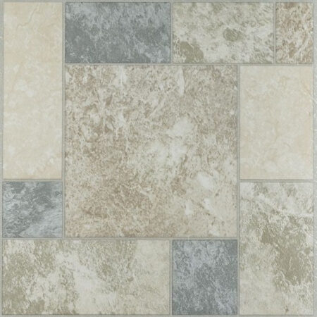 Nexus Marble Blocks Peel and Stick Vinyl Floor Tiles 12x12 Inch