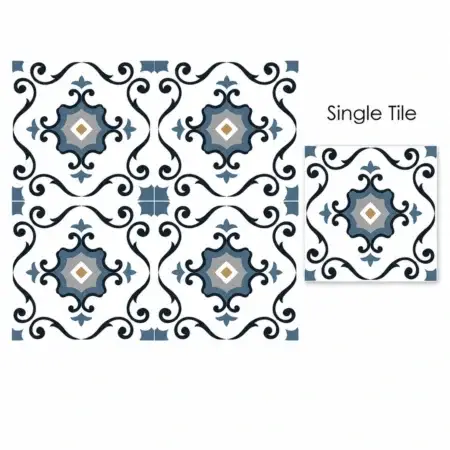 Retro Slate peel and stick vinyl floor tile 12x12 stone look flooring