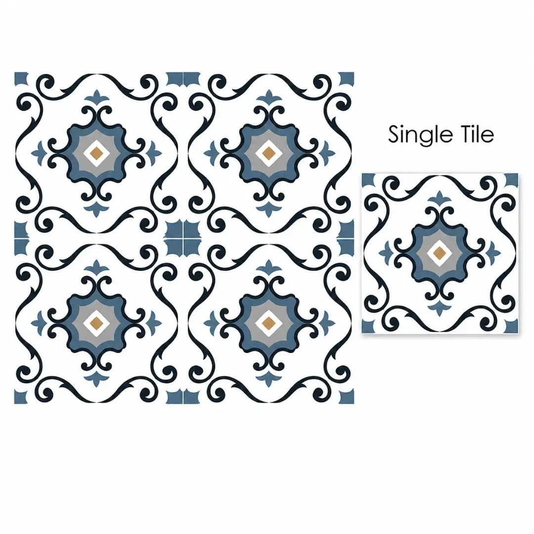 Retro Slate peel and stick vinyl floor tile 12x12 stone look flooring