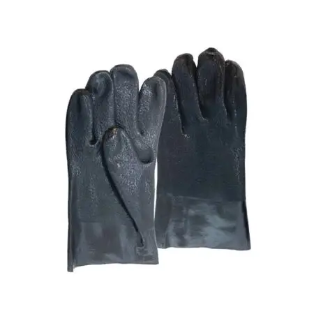 10 inch double dipped sandy finish rubber gloves provide superior grip, durable protection and reliable performance.