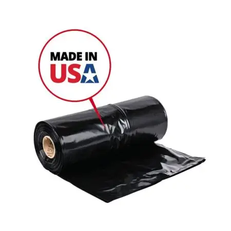42 Gallon Contractor Bags Heavy Duty 3 Mil Black 50 Rolled Bags Per Box Made in USA
